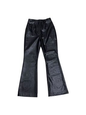 ABERCROMBIE & FITCH Vegan Leather CURVE LOVE Flared Pants Womens 00